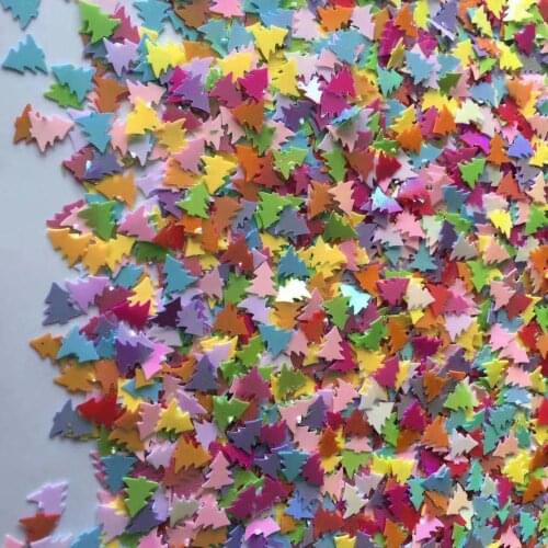 50g/Lot Christmas Trees Glitter Sequins Sewing Garment Accessories Diy Crafts Glitter Paillettes Festival Decoration confetti