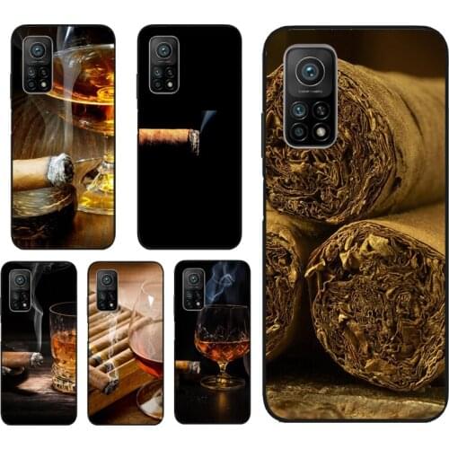 Smoking Cigar Case For POCO X3 Pro F3 M3 Back Cover Coque Funda For Xiaomi Mi 11 Lite Ultra Pro 10T 9T