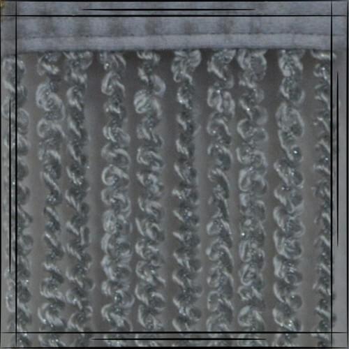 Gülpınar Curtain Gray Silver Lurex Double Curling Rope Curtain
