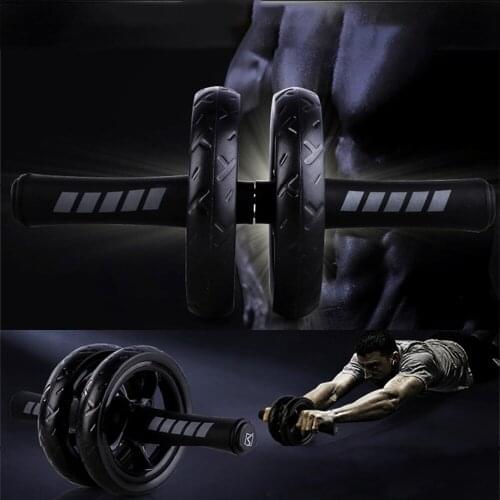 VSilent Two-wheeled Abdomen Wheel Exercise Abdomen Roller Giant Wheel Fitness Equipment Abdominal Muscles Trainer Abs Stimulator