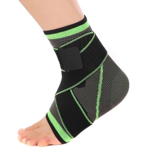 Mumian 1PCS 3d Weaving Pressurized Bandage Elastic Nylon Strap Ankle Support Brace for Football Basketball