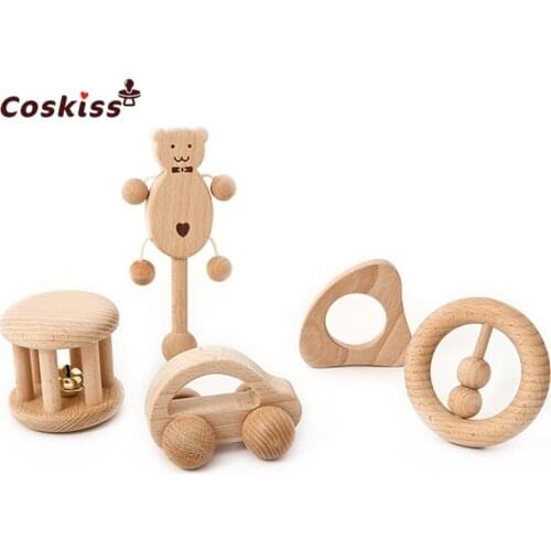 Puzzle Toys Intellectual Development of Children Montessori Toys Set Nursing Wooden Teether Rattles Baby Fun and Interesting Toy