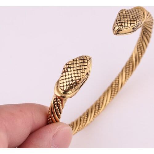 Jormungandr Viking Bangle Snake Nail Bracelet Medieval Norse Jewelry