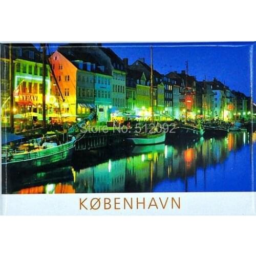 Fridge Magnet small size rectangle country city Tourism Souvenir painting photo frame