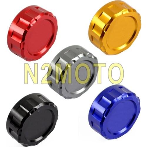 5 Colors Motorcycle Black Blue Gold Aluminum Rear Brake Fluid Reservoir Cap for Yamaha MT-09 YZF R6 R3 R1 R25 Red Titanium Cover