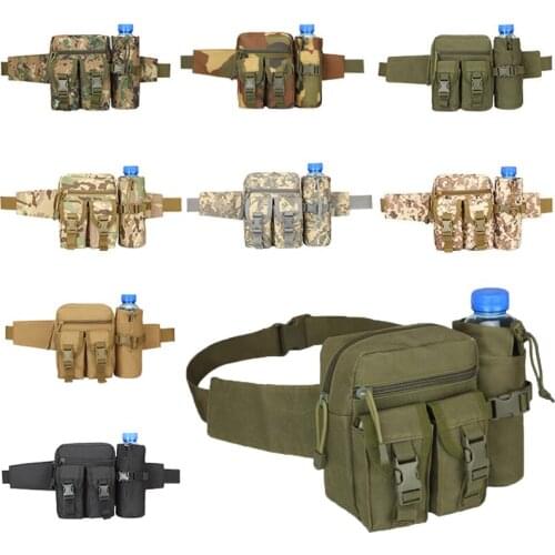 Men Tactical Waist Bag Waterproof Outdoor Military Hiking Army Bolsa Bags With Kettle Holder Bag Pouch Camo Hunting Accessories