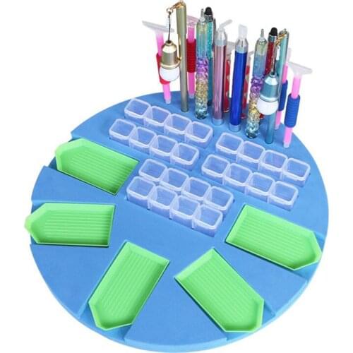 Kexinzu Diamond Painting Plate Point Foam Tool DIY Manual Storage Round Cross Stitch Accessory Embroidery Mosaic Christmas Gift