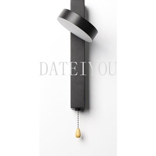 New Nordic LED reading wall lamp USB rechargeable wall lamp living room hotel hallway bedroom rotating bedside lamp