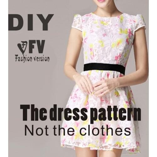 Clothing DIY The dress Dresses Sewing Pattern cutting drawing Womens Dress Sewing Template BLQ-97
