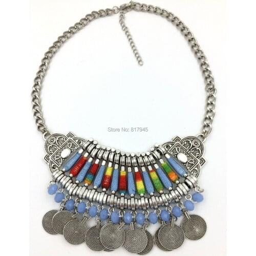 Wholesale 2016 new fashion jewelry hand make Leopard necklace wholesale Boho style collier femme statement Necklace