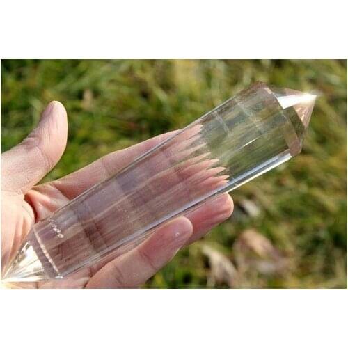 24 Sided Vogel Style Clear QUARTZ CRYSTAL DT Wand POINT 346g