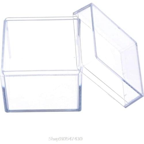 Clear Acrylic 5 Sided Jewelry Display Storage Box Case Square Cube Props Box D08 20 Dropship