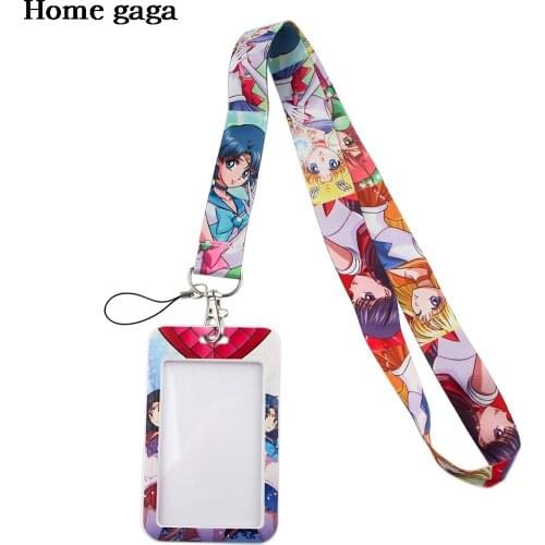 DB387 Homegaga Anime Kawaii Girl Cell Phone Lanyard For Key ID Card Pass Gym USB Badge Holder DIY Hanging Rope Ribbon Lanyard