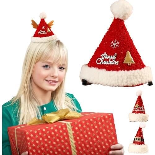 Christmas Gifts Girl Hair Clips Cartoon Barrettes Hair Ornament Headband Boys Children Hairpins Hair Accessories Headwear Decor