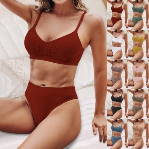 Sexy Womens Tube Top Seamless Top Women Underwear Thong Panties Womens Bra G-String Bralette Crop Top Low Back Sportswear