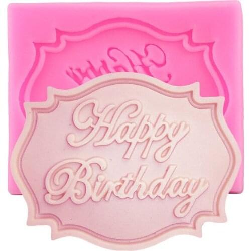 Happy Birthday letters Shape Silicone Chocolate Mold Cake Mold Pastry And Bakery Accessories Silicone Pastry Mold Dessert Tools
