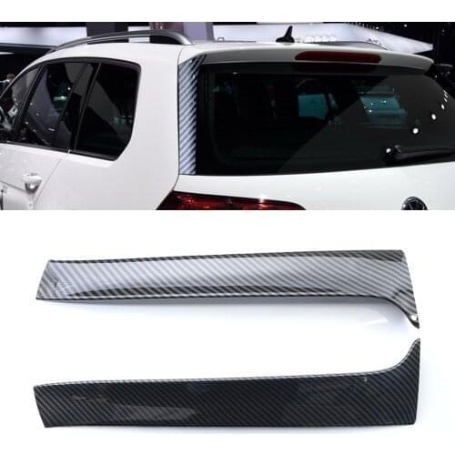 Wing Canard Splitter Car Styling Vertical Rear Window Side Spoiler for VW Golf 7 R Variant Wagen 14-17 Carbon Fiber Look