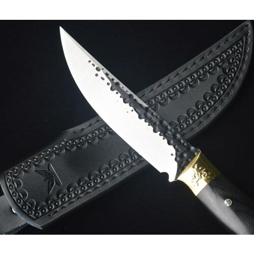 High Hardness Forging Outdoor Fixed Blade Combat Knife Wilderness Camping Tactical Survival Tanto And Holster Utility Knives EDC