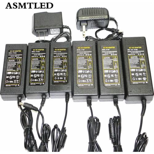 1 X EU/US/AU/UK Plug 12V Power Adapter 1A 2A 3A 4A 5A 6A 7A 8A LED Driver 12W 24W 36W 48W 60W 72W 84W 96W LED Strip Power Supply