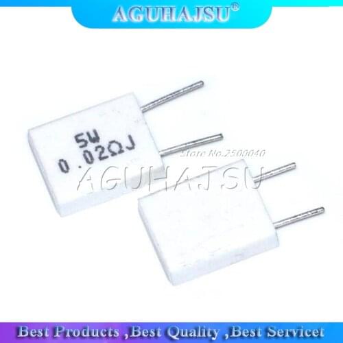 10pcs BPR56 5W 0.001 0.1 0.15 0.22 0.25 0.33 0.5 ohm Non-inductive Ceramic Cement Resistor 0.1R 0.15R 0.22R 0.25R 0.33R 0.5R