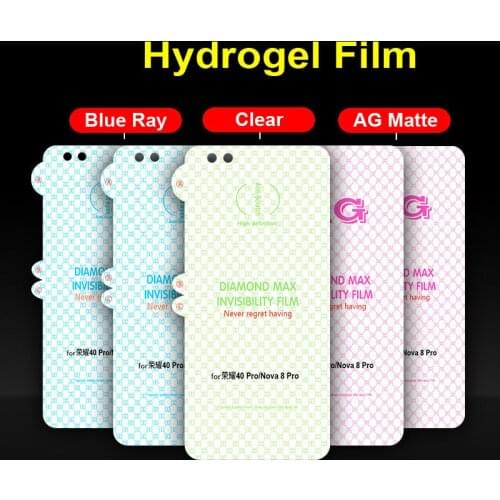 10PCS Diamond Max Insivibility Film For Huawei P50 pro/p40 pro/p30 pro/p20 pro/mate 40 pro/P50 Hydrogel Film Screen Protector