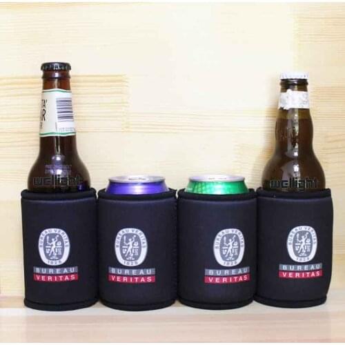 155pcs Print LOGO Beer Can Cooler Holder Beer Can Cover Custom Stubby Holders Neoprene Bottle Holder Can Cooler Wedding Favor