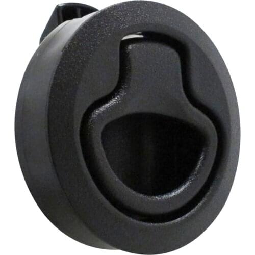 2 inch 50mm Round Slam Latch Flush Ring Door Pull Latch Non-Locking for Boat Doors, Black