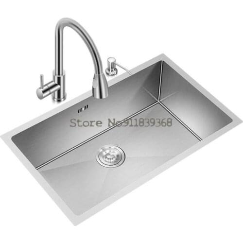 304 Stainless Steel Sink Single Sink Under Counter Basin Built-in Handmade Basin Kitchen Sink Sink Single Sink Large