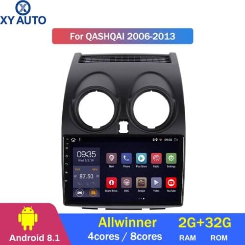 9 inch 2.5D IPS HD multi-touch screen Android8.1 2G RAM 32G ROM NAVI with Bluetooth USB WIFI SWC For Nissan Qashqai 2006-2013