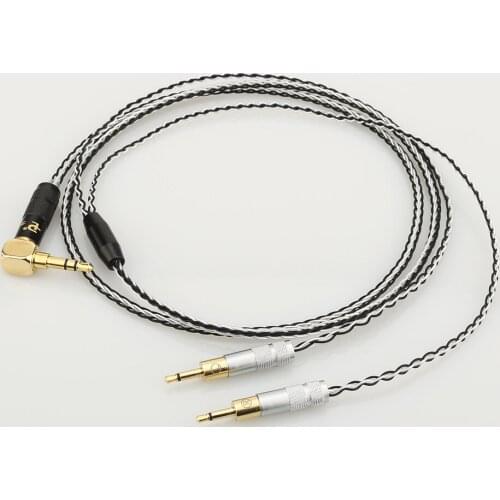 Audiocrast 3.5mm Stereo 8 croes Silver Plated Upgrade Cable for HE400i HE1000 HE6 HE500 EDX