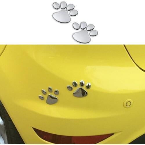 Car styling Funny Car sticker 3D Animal Dog Cat Bear Foot Prints Footprint for SsangYong Actyon Turismo Rodius Rexton Korando