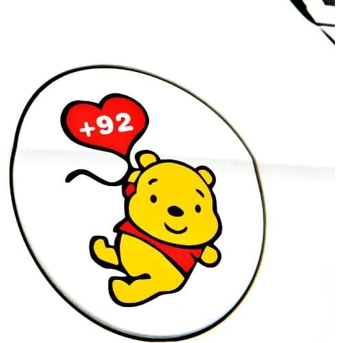 Volkrays Car Sticker Accessories Cartoon Fuel Cap Decal Decoration For Motorcycle Golf Audi Mazda Nissan Samrt Mini