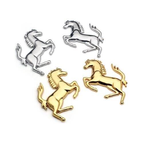 Flying Carriage Silver Gold Metal Stainless for Ferrari Style Horse Badge Emblem 3D Metal Zinc Alloy Outstanding Personality