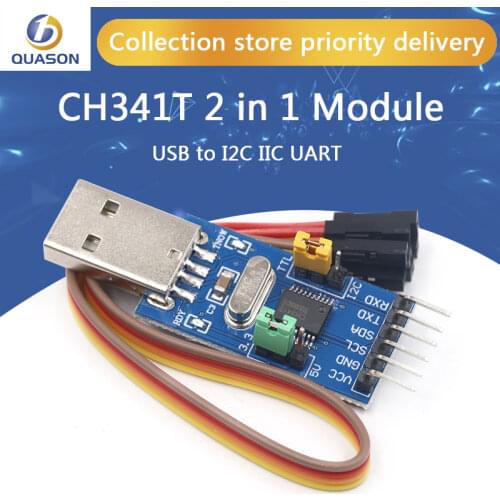 CH341T 2 in 1 module 3.3V 5V USB to I2C IIC UART USB to TTL single-chip serial port downloader