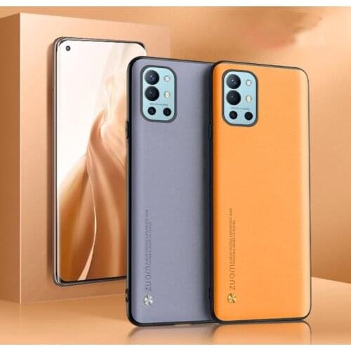 For OnePlus 9 Pro Case Luxury Soft Vegan leather Grain Slim protective Back Cover Case For One Plus 9 9R Oneplus9 Phone shell