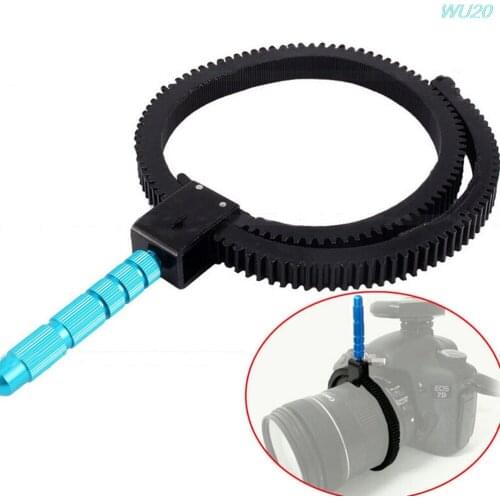 For SLR DSLR Camera Accessories Adjustable Rubber Follow Focus Gear Ring Belt With Aluminum Alloy Grip For DSLR Camcorder Camera