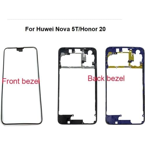 For Huawei Nova 5T/Honor 20 Front Bezel Middle Frame LCD Supporting Back Plate Housing Faceplate Bezel Repair Parts