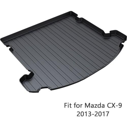 For Mazda CX-9 2013 2014 2015 2016 2017 Boot Liner Tray Waterproof Anti-slip Mat Accessories 1Set Car Cargo Rear Trunk Mat