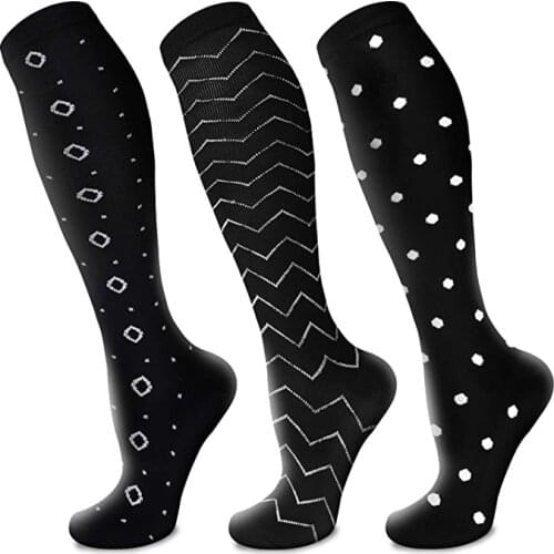 New Compression socks Varicose Veins Socks 30 Mmhg Black Golfs Tube Socks Unisex Outdoor Racing Long Pressure Stockings