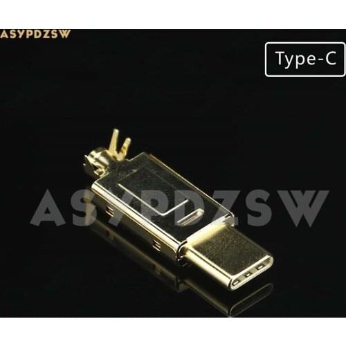 HIFI DIY gold-plated 3U Male Type-C USB plug Data/charging cable plug