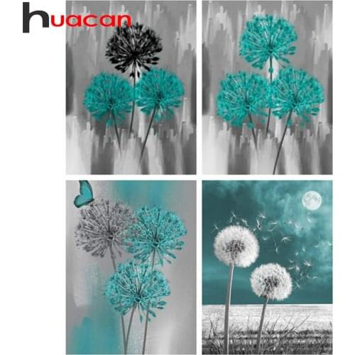 Huacan Diamond Painting Full Square Flower Cross Stitch Embroidery Flower Handmade Gift Home Decor