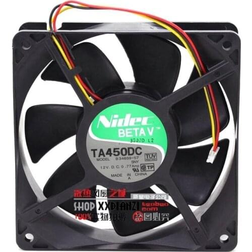 NIDEC TA450DC B34659-57 120*120*38mm 12cm DC 12V 0.77A 3-wires Inverter Cooling Fan