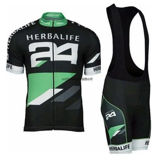 Classic Black HERBALIFE Cycling Jersey Cycling Jersey Men Short Sleeve Summer High Quality Short Sets Bike Clothing MTB set