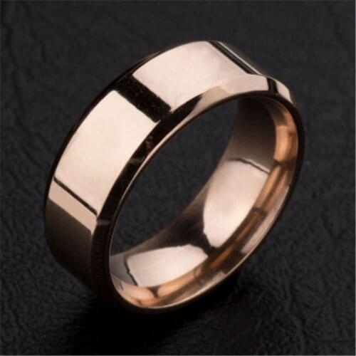New Fashion Cool Jewelry Rose Gold/Silver Color Shell Textured Stainless Steel Titanium Unisex Rings For Men Women Wedding Gifts