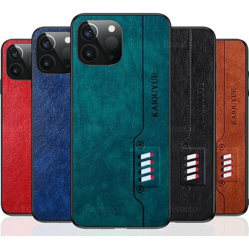 Leather Back Phone Cover For iphone 12 mini Case Aifone Aifon 12 pro max On For iphone12 Silicone Bumper Shockproof Coque Funda