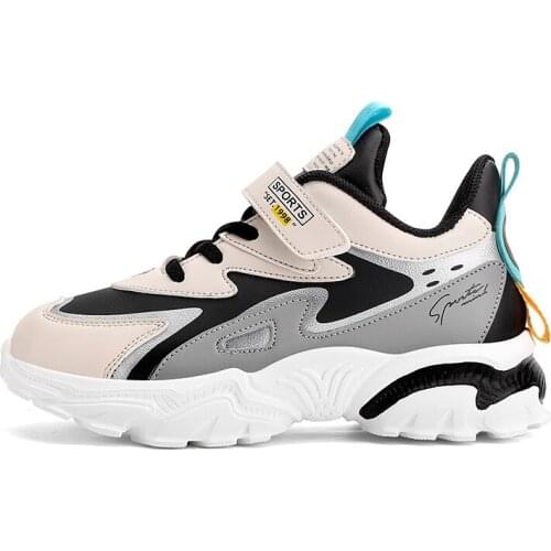 Boy Shoes Kids Sneakers Retro Old Dad Shoe Leather Casual Sports Trainers Thick Sole Comfortable Waling Running Shoes Children