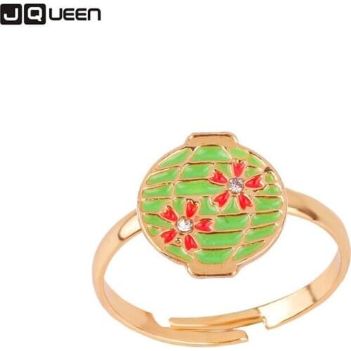 Little Green Lantern Finger Rings Drip Oil Childrens Cartoon Open Ring Adjustable Size 5 Ring Wholesale Gold Rings