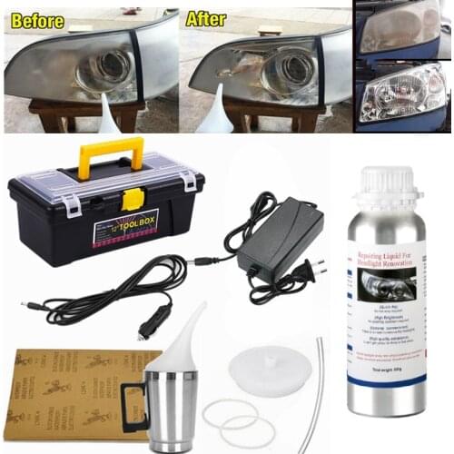 Liquid Polymer Headlights Polished Headlight Kit Chemical Polish Headlight DIY Auto Tools Set For Polishing The Headlights