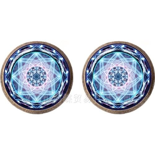 New Arrival Mandala Stud Earrings OM Symbol Buddhism Zen Retro Jewelry Fashion Earrings Women Online Shopping Indian Jewelry