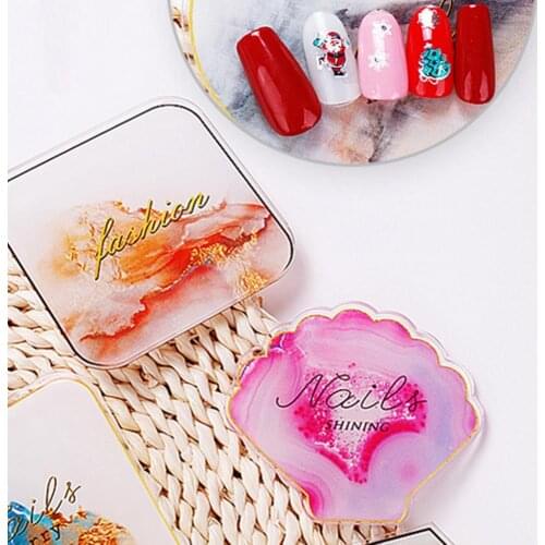 Nail Color Palette Acrylic Stylish Gel Polish Pallet Mixing Drawing Paint Plate Pad Manicure Nail Art Display Shelf for Home